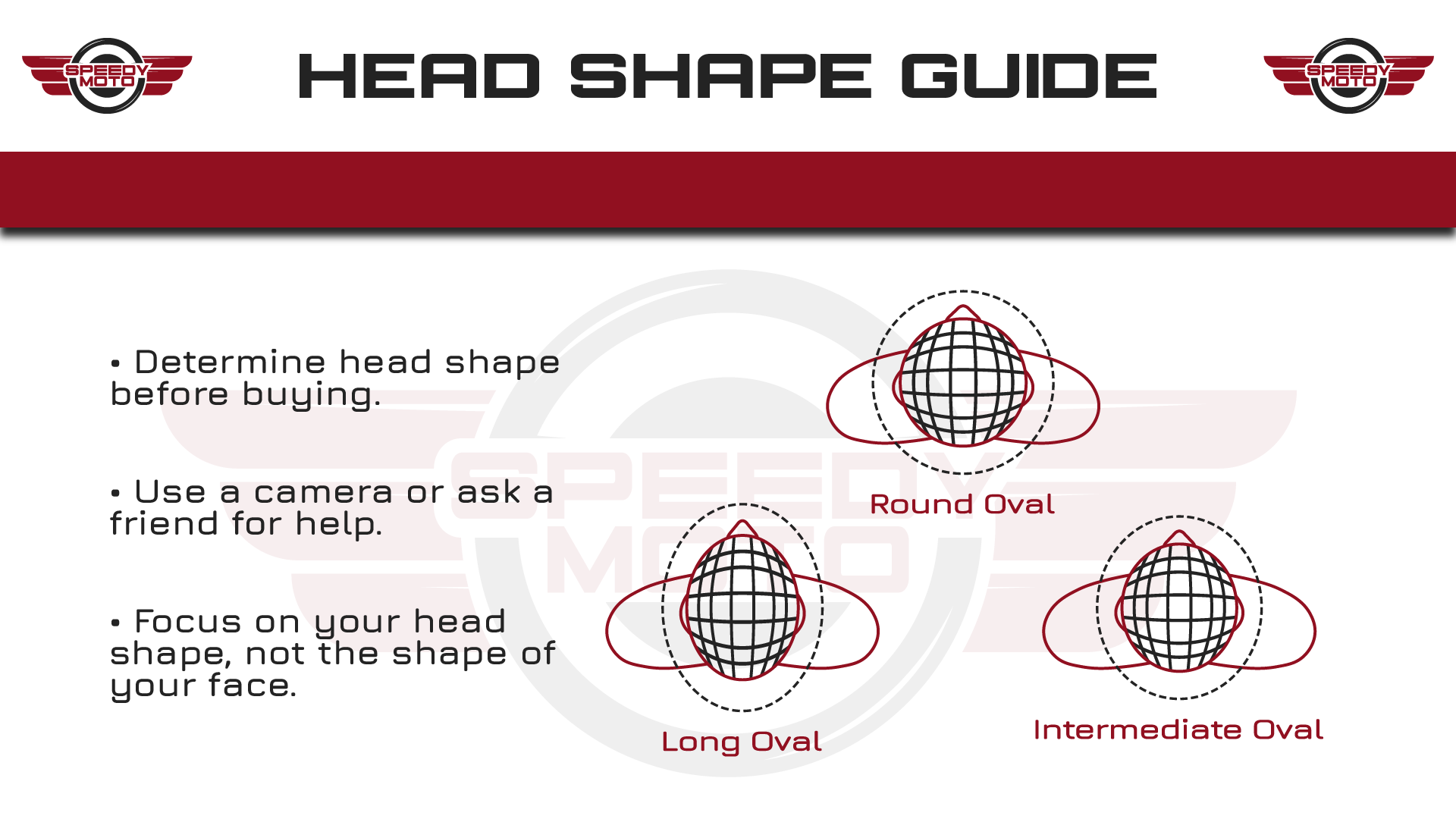 Head Shapes for Motorcycle Helmets